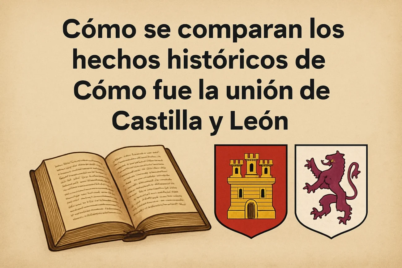cómo se comparan los hechos históricos de Cómo fue la unión de Castilla y León