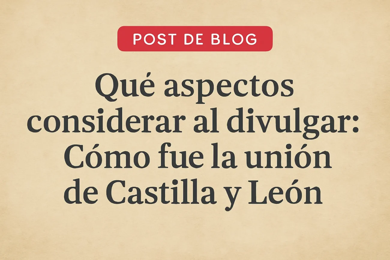 qué aspectos considerar al divulgar Cómo fue la unión de Castilla y León