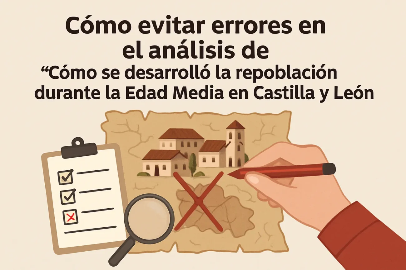 cómo evitar errores en el análisis de Cómo se desarrolló la repoblación durante la Edad Media en Castilla y León