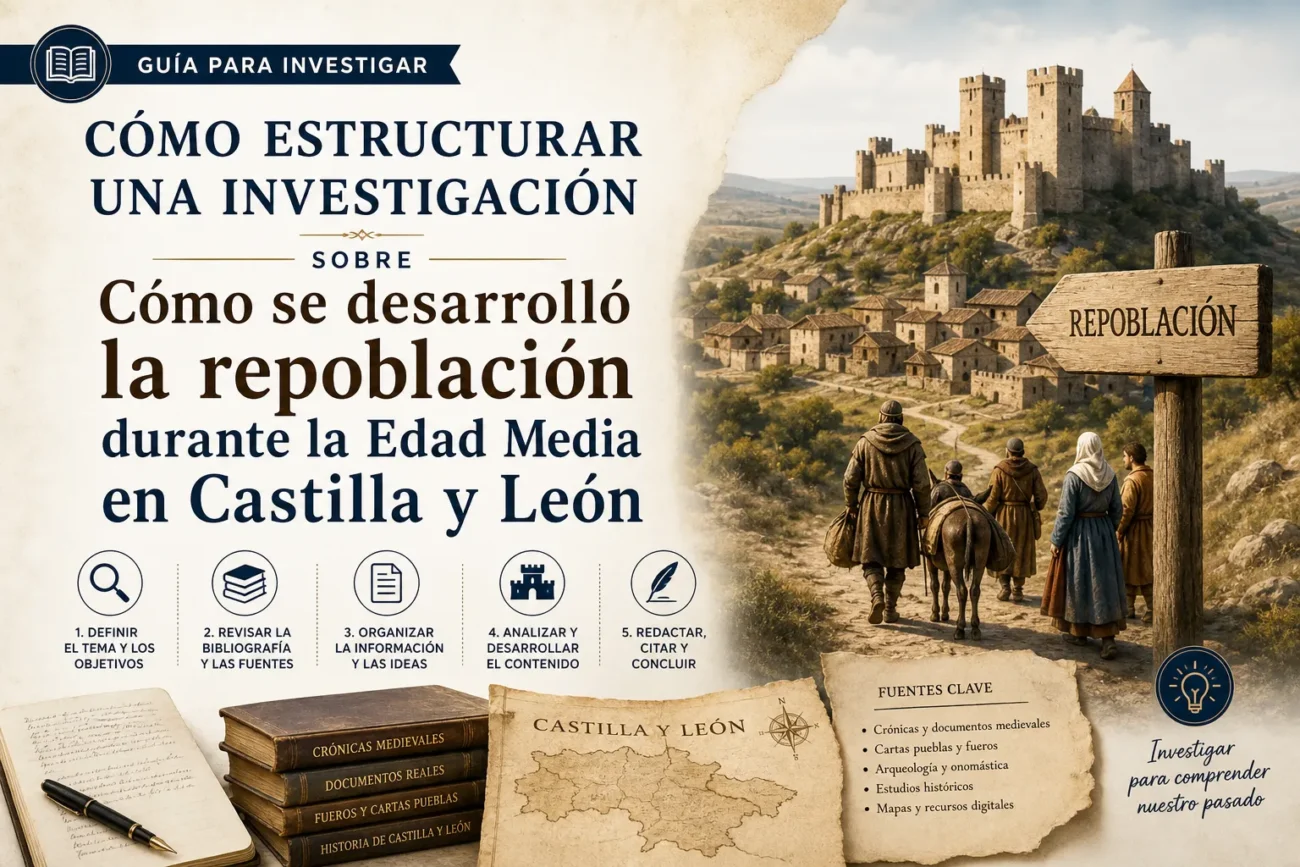 cómo estructurar una investigación sobre Cómo se desarrolló la repoblación durante la Edad Media en Castilla y León